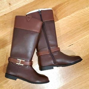 Girls tall brown boots